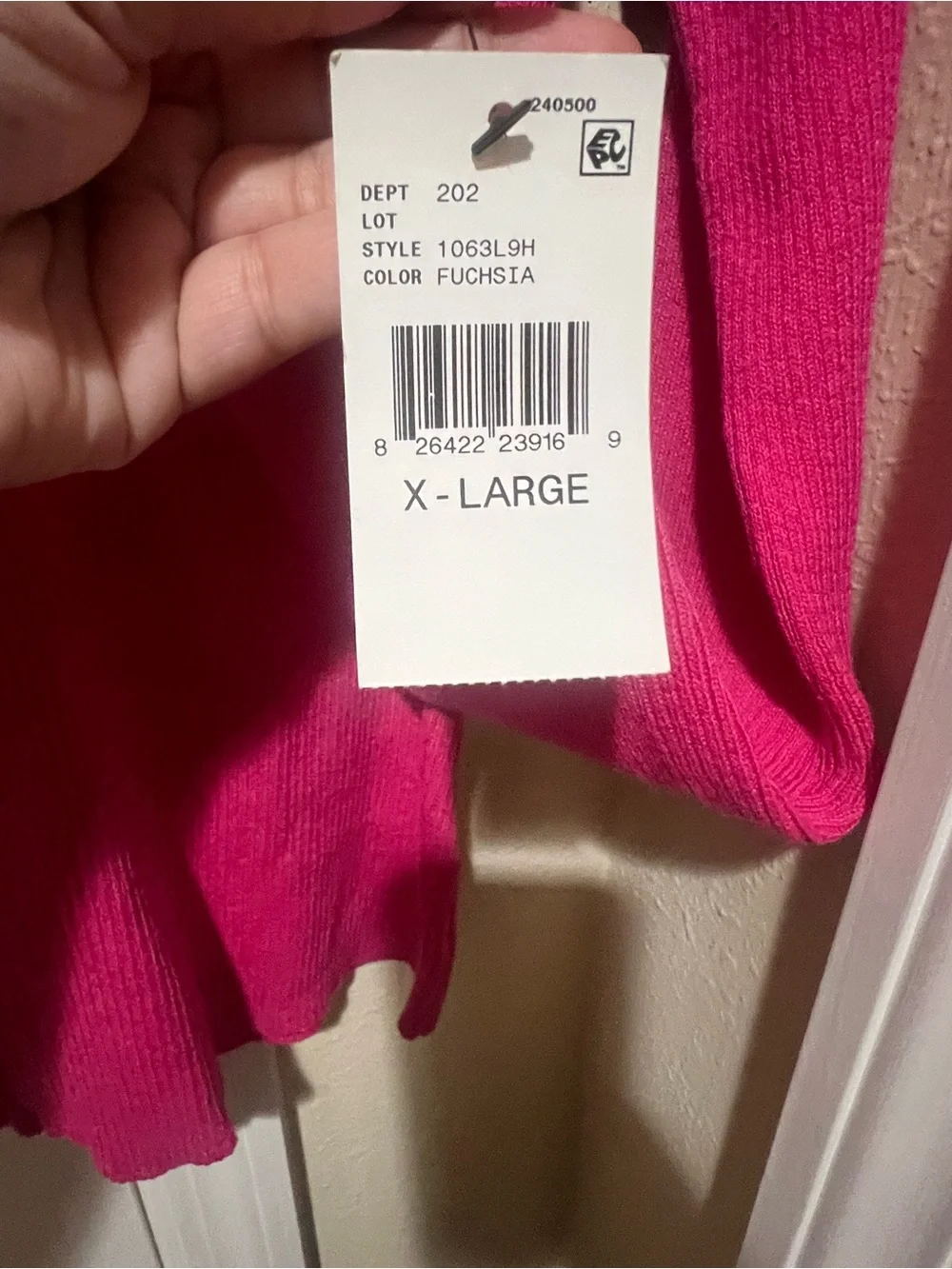 BCX Fuchsia Lace-Up Shoulder Crew Neck Sweater